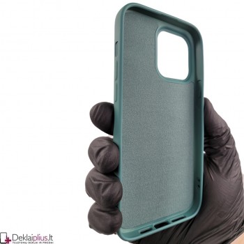 Kieto silikono 2 mm.storio dėklas - žalias (Apple Iphone 14 Pro Max)